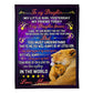 Lion My Heart Daughter Gift Flannel Blanket For Cozy Bedroom Sofa Decor