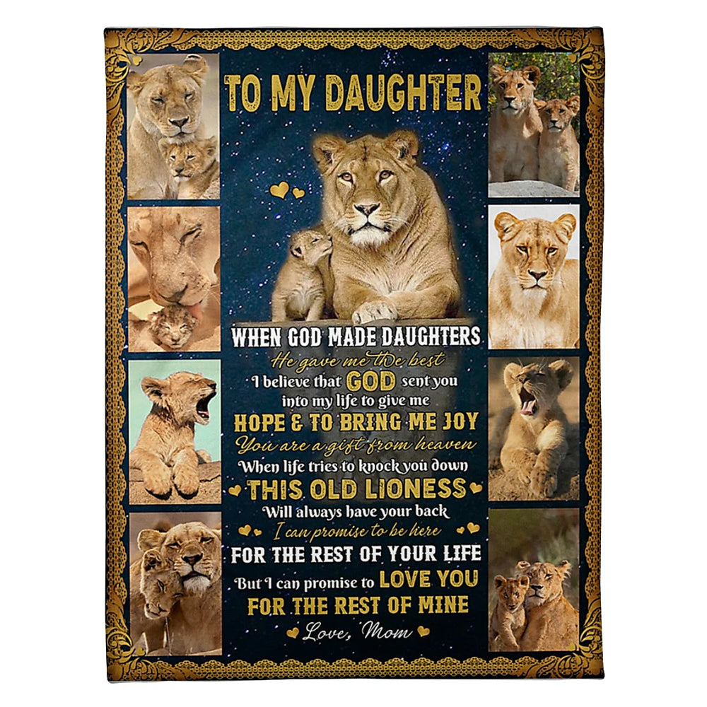 Lion The Rest Of Your Life Daughter Gift Flannel Blanket For Cozy Bedroom Sofa Decor