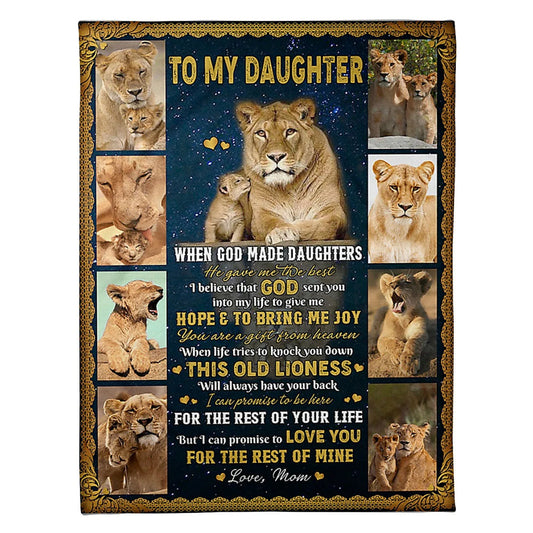 Lion The Rest Of Your Life Daughter Gift Flannel Blanket For Cozy Bedroom Sofa Decor