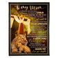 Lion You Are My Hero Mother Flannel Blanket For Cozy Bedroom Sofa Decor