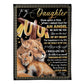 Lion You Are My Sunshine Daughter Gift Flannel Blanket For Cozy Bedroom Sofa Decor