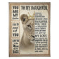Lion You Are My Sunshine Daughter Gift Flannel Blanket For Cozy Bedroom Sofa Decor