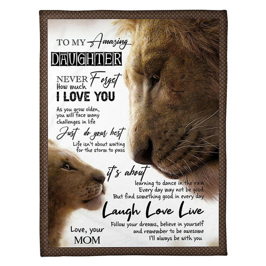 Lion You Will Always Be My Loving Mother Flannel Blanket For Cozy Bedroom Sofa Decor