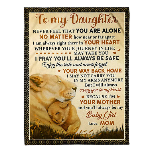 Lion Your Way Back Home Daughter Gift Flannel Blanket For Cozy Bedroom Sofa Decor
