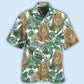 Tropical Lion Leaf Majestic Design Hawaiian Shirt For Nature Fans, Resort Trips, And Comfortable Warm Weather Wear