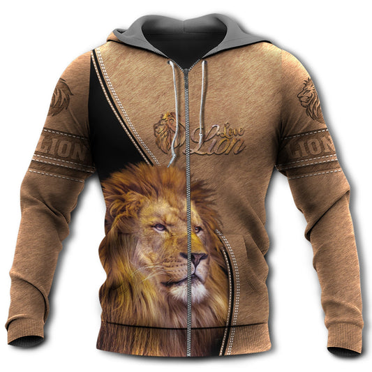 Strong Lion Leather Hoodie For Wildlife Inspired Outfits Outdoor Trips And Thoughtful Gifting