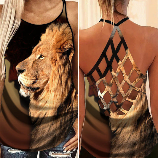 Lion Bless Today Hollow Tank Top For Fitness Activities And Relaxed Style