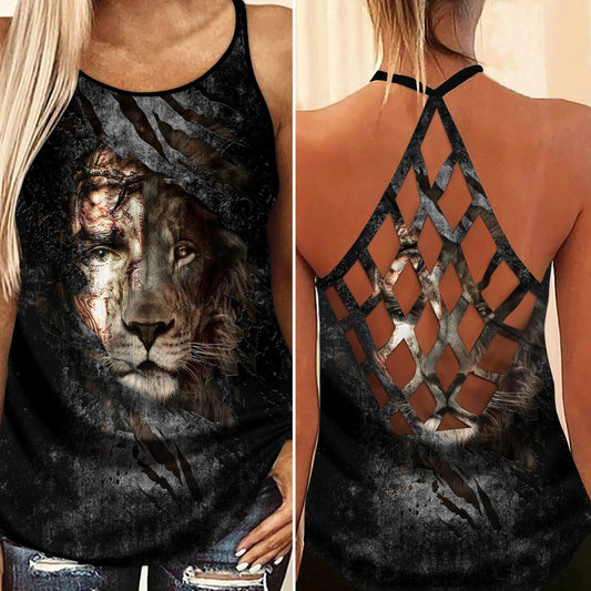 Lion Bless Today Hollow Tank Top For Yoga Workouts And Casual Wear