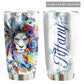Lion Love Floral Personalized 20 Oz Tumbler For Coffee Travel And Daily Drinks