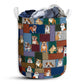 Small Size Bulldog Little Happy Dog Laundry Basket For Bathroom Bedroom Storage