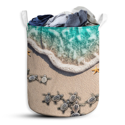 Small Size Turtle Little Turtle Sea Laundry Basket For Bathroom Bedroom Storage