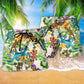 Lizard Warning Beach Shorts Pattern Detail For Leisure Travel And Memorable Gift Ideas
