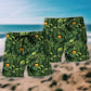 Lizard Eye Amazing Leaf Beach Shorts Graphic Detail For Resort Trips And Casual Outings