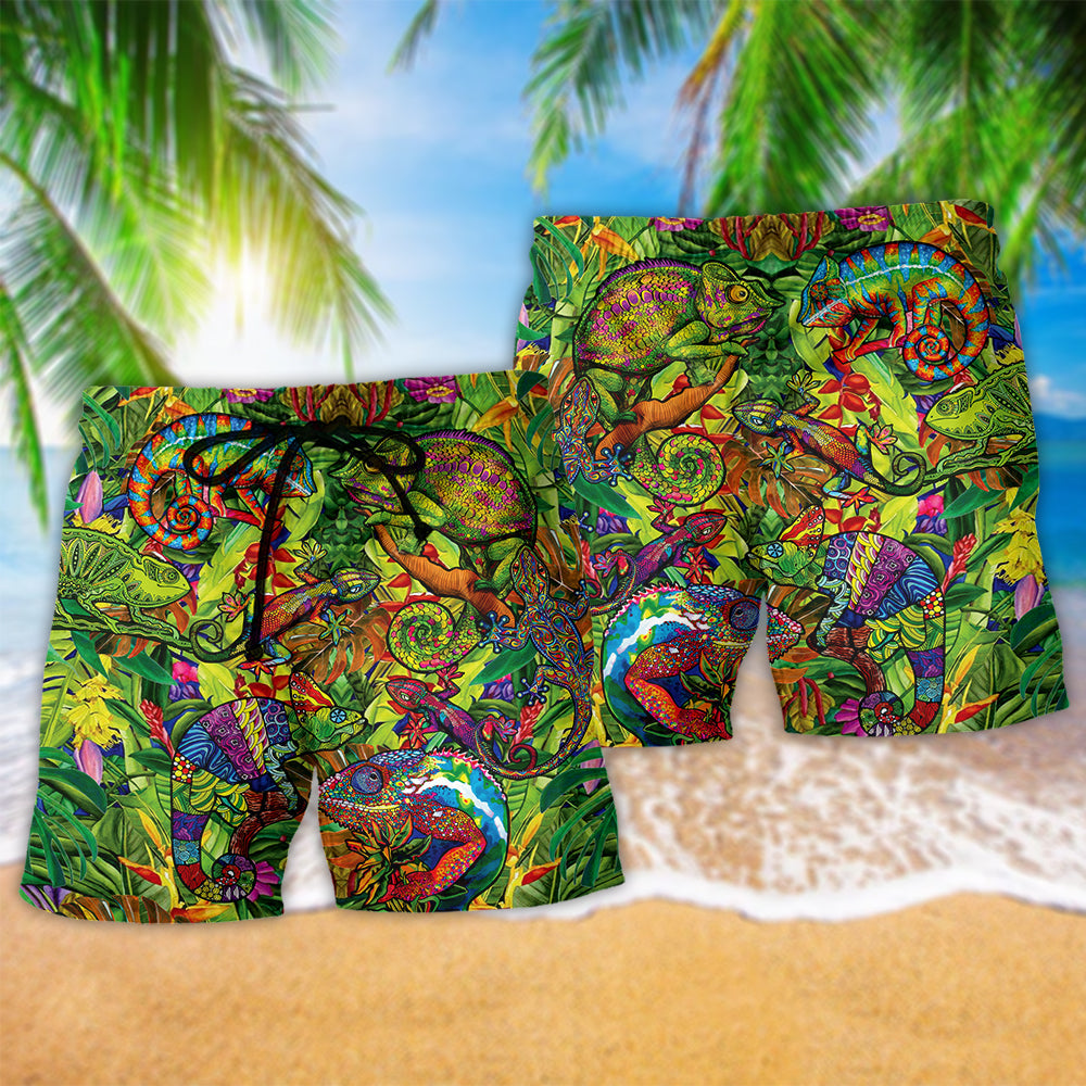 Lizard Pet Beach Shorts Pattern Detail For Summer Adventures And Flexible Everyday Wear