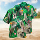 Cute Llama Green Hawaiian Shirt For Coastal Travel, Casual Events, And Comfortable Summer Wear