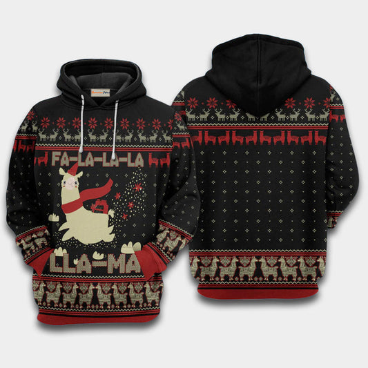 Llama Christmas Fa La Hoodie For Holiday Vacations Winter Events And Everyday Comfort