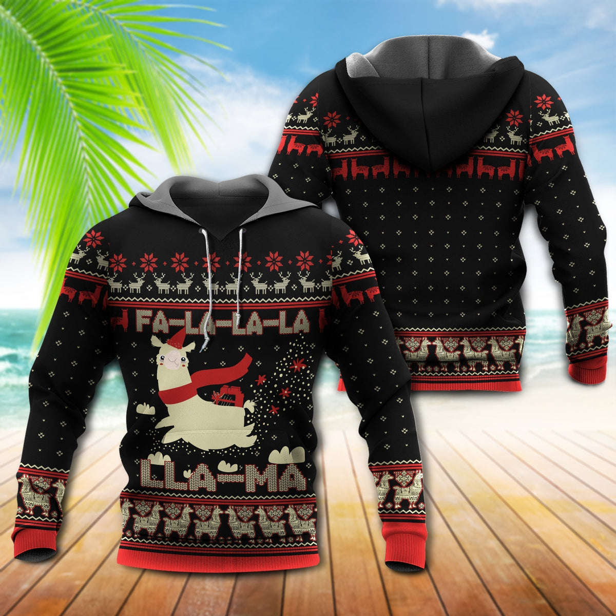 Funny Llama Christmas Hoodie For Holiday Parties Weekend Outings And Cheerful Gift Giving