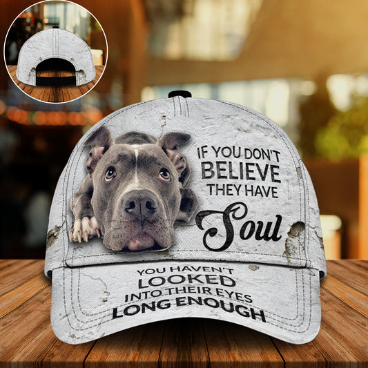 Pitbull Look Into Their Eyes Classic Cap For Beach Outings Holidays And Thoughtful Everyday Style
