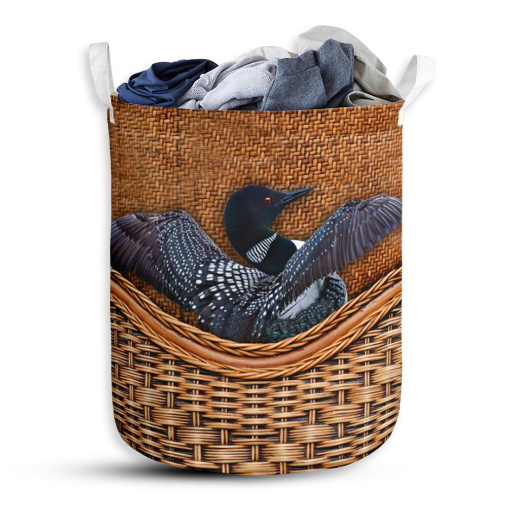 Loon Rattan Texture Style Laundry Basket For Bathroom Bedroom Storage