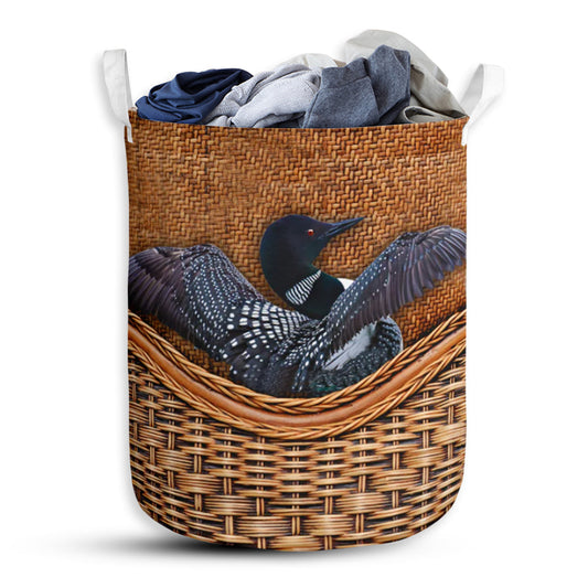 Loon Rattan Texture Style Laundry Basket For Bathroom Bedroom Storage