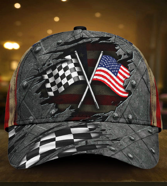 Love American Racing Crack Pattern Classic Cap For Weekend Outings Holidays And Thoughtful Gifting