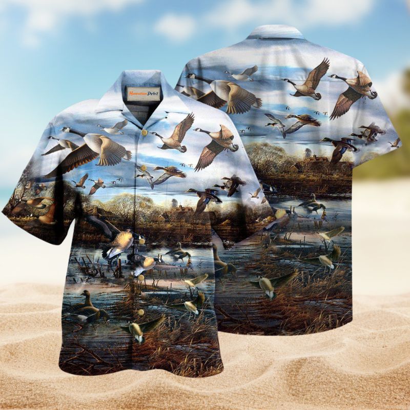 Canada Geese Love Hawaiian Shirt For Vacation Adventures Beach Events And Relaxed Warm Weather Style
