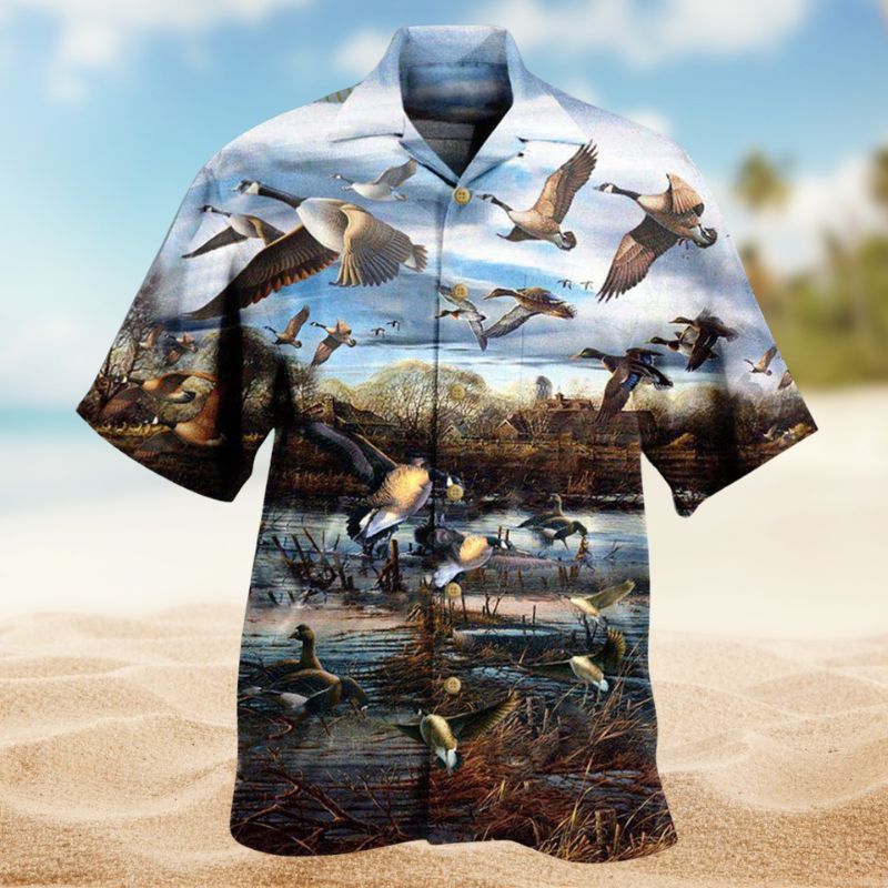 Canada Geese Love Hawaiian Shirt For Vacation Adventures Beach Events And Relaxed Warm Weather Style