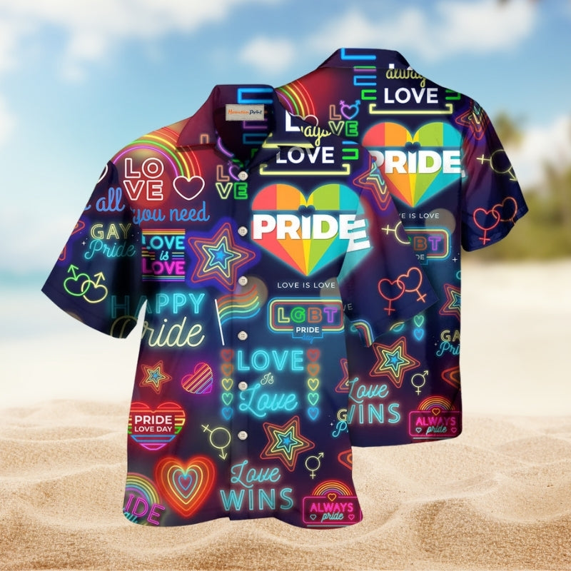 Rainbow Pride Love Has No Gender Hawaiian Shirt For Summer Vacation Beach Travel And Relaxed Casual Wear