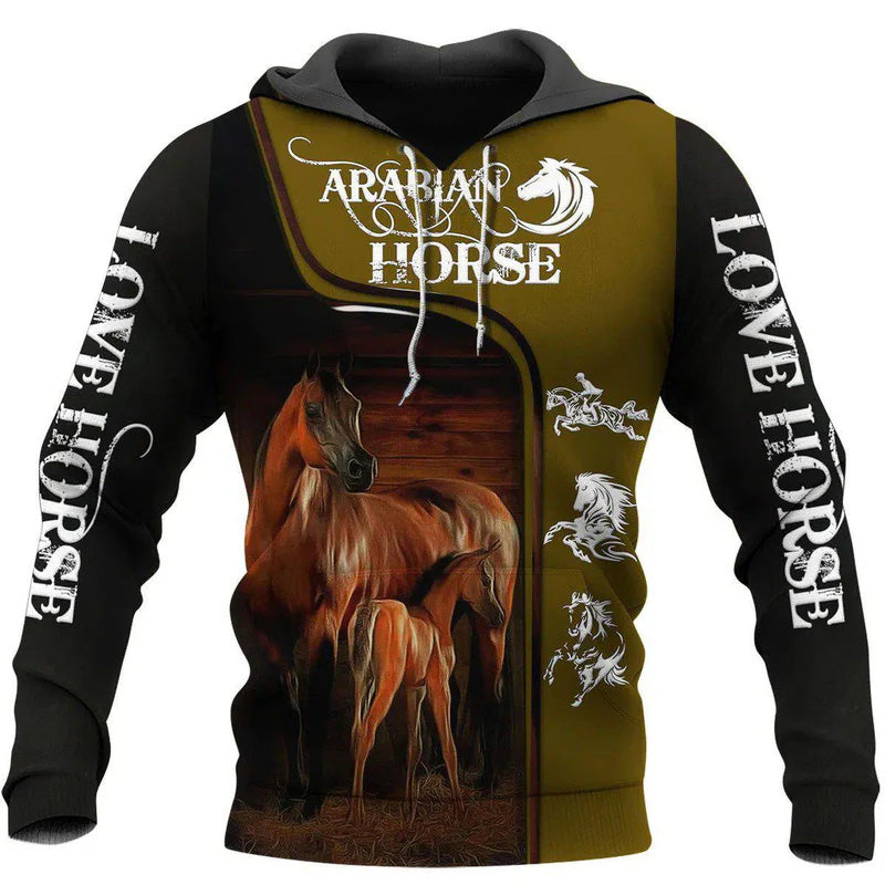 Distinctive Love Horse Hoodie For Ranch Style Adventures Daily Wear And Thoughtful Gifts