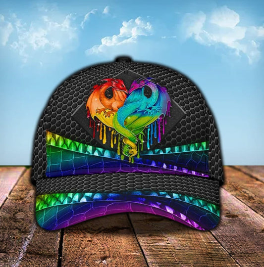 Love LGBT Dragon Pride Fantasy Classic Cap For Festivals Travel Adventures And Casual Gift Giving
