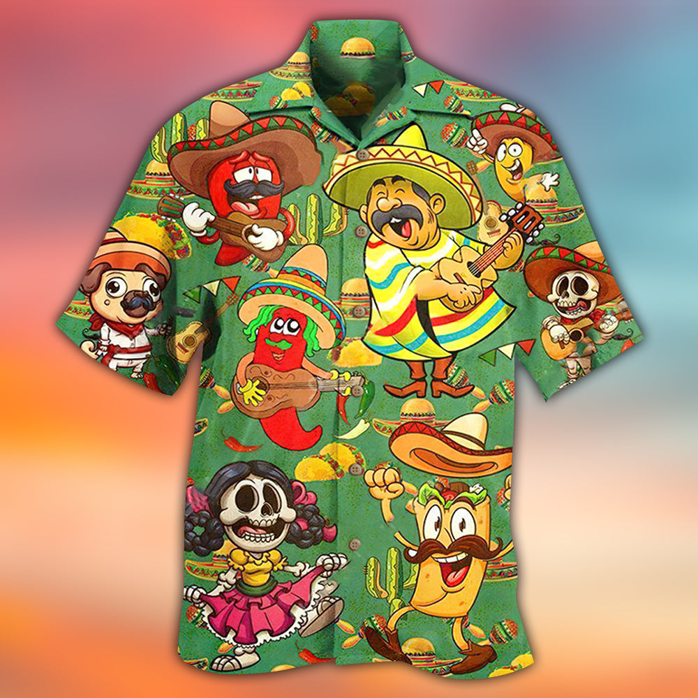 Folk Funny Food Culture Hawaiian Shirt For Summer Events And Casual Outdoor Wear
