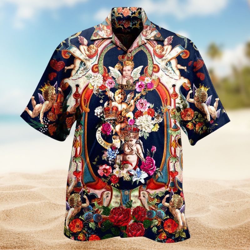 Lovely Kings Angels Hawaiian Shirt For Island Getaways Beach Parties And Comfortable Vacation Style