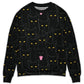 Black Cat Looking At You Sweater For Playful Everyday Outfits Travel And Comfortable Daily Wear