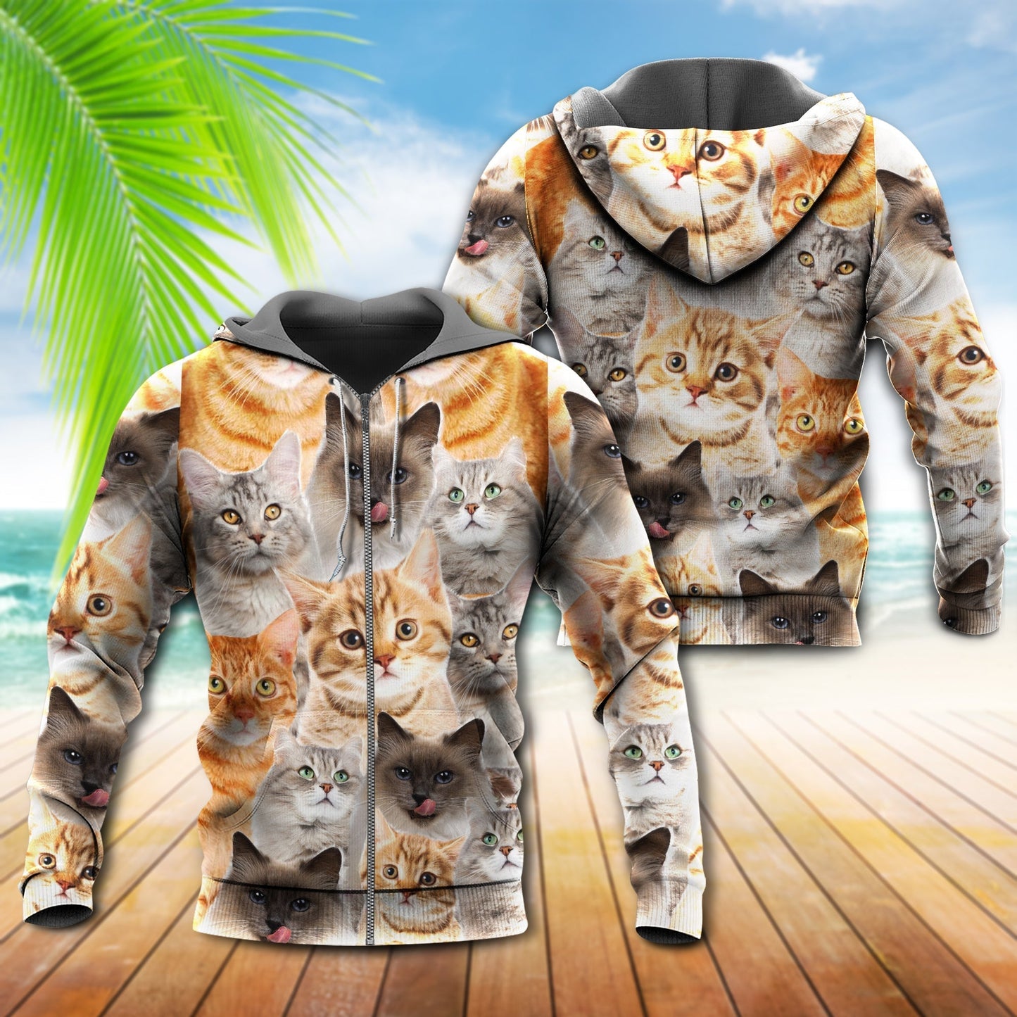 Lovely Cat Heart Hoodie For Animal Enthusiasts Outdoor Activities And Daily Wear