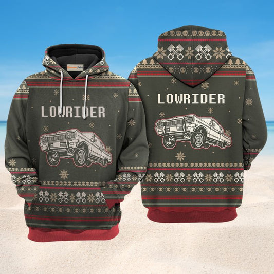 Vintage Lowrider Christmas Vibe Hoodie For Festive Days Casual Adventures And Thoughtful Seasonal Gifting