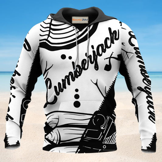 Black White Lumberjack Hoodie For Relaxed Daily Wear Weekend Outings And Thoughtful Gifting