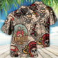 Skull Lumberjack Hawaiian Shirt Pattern View For Lightweight Everyday Style