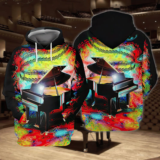 Luxury Piano Hoodie For Music Culture Travel Days And Comfortable Casual Wear