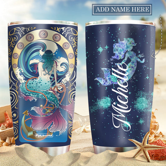 Mermaid Legend Loves Ocean Personalized 20 Oz Tumbler For Coffee Travel And Daily Drinks