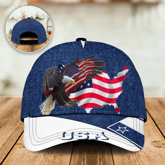 Eagle American Blue Classic Cap For Summer Activities Vacations And Comfortable Daily Wear