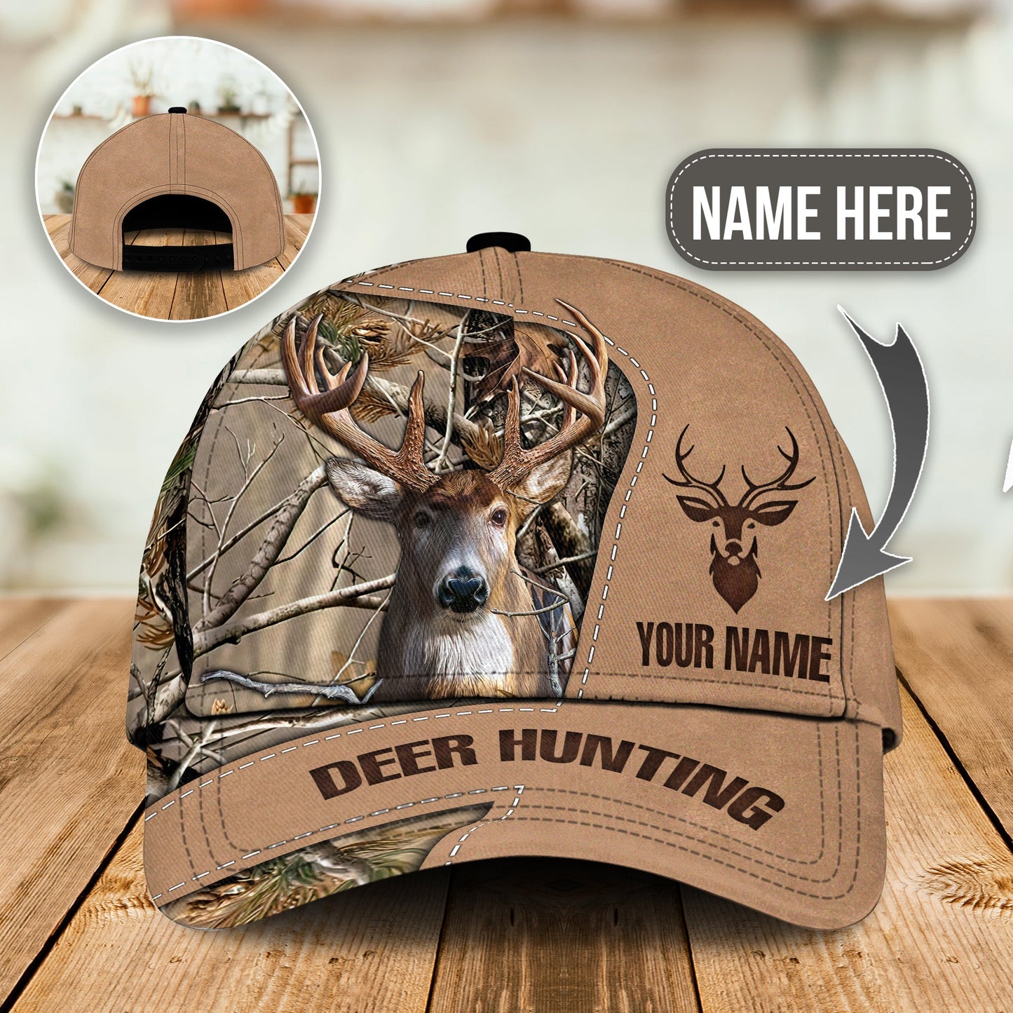 Stephen Deer Hunting Camo Personalized Classic Cap For Festivals Holidays And Comfortable Everyday Wear