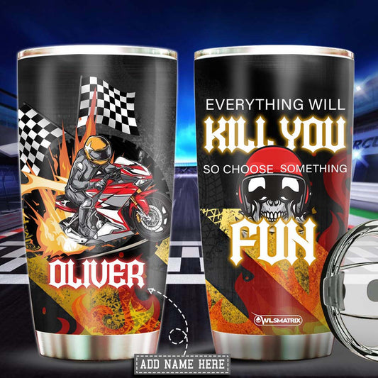 Motorsport Adventure Personalized 20 Oz Tumbler For Coffee Travel And Daily Drinks