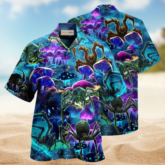 Magical Spiders Hawaiian Shirt For Coastal Adventures Outdoor Gatherings And Casual Warm Weather Wear