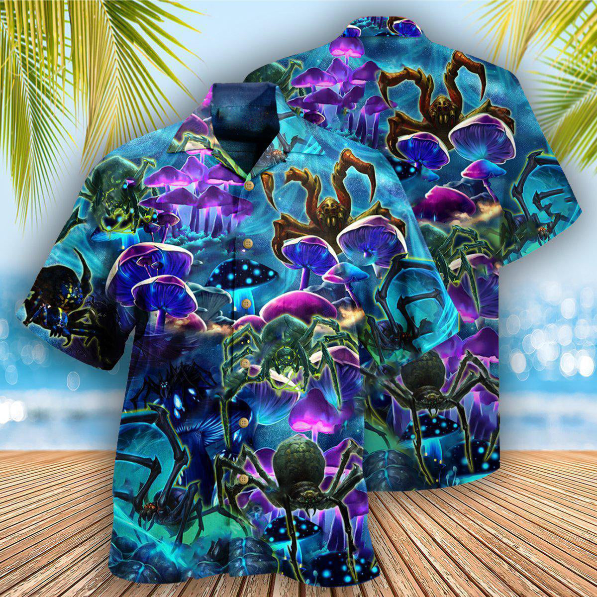 Spider Hawaiian Shirt With All Over Print For Warm Weather Adventures Parties And Daily Comfort