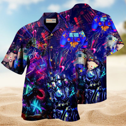 Magical Video Game World Hawaiian Shirt For Tropical Holidays Resort Trips And Everyday Summer Style