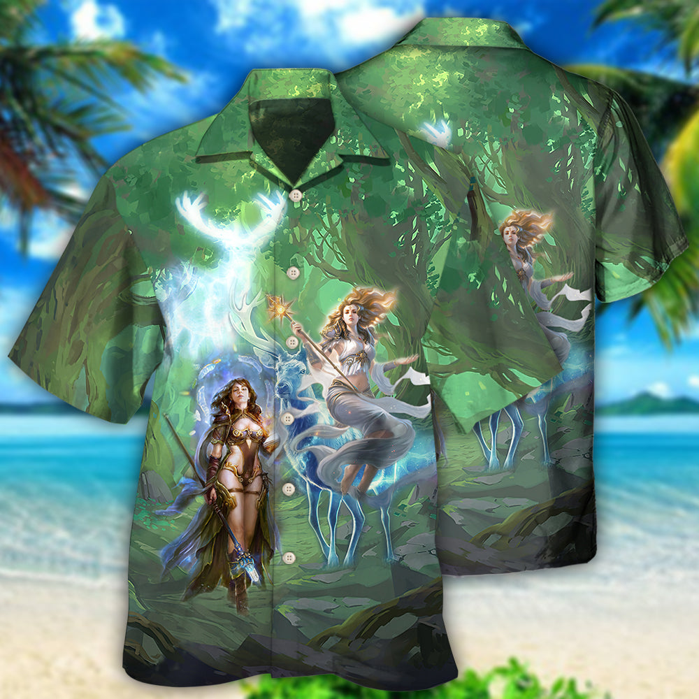Fantasy Magic Hawaiian Shirt For Mythic Art Lovers, Coastal Outings, And Thoughtful Gift Giving