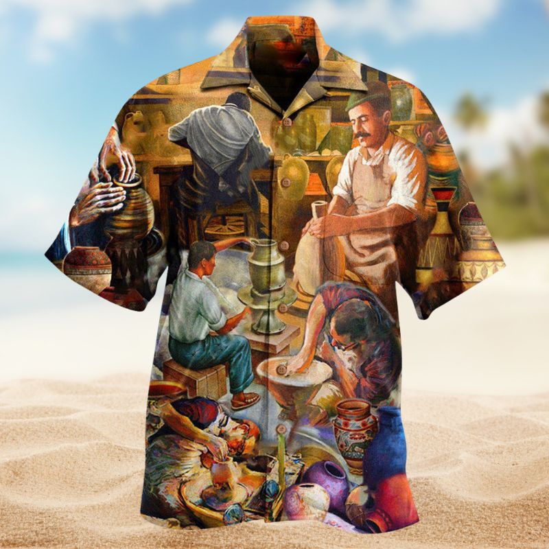 Make Great Pottery Art By Hand Hawaiian Shirt For Summer Vacation Beach Travel And Relaxed Casual Wear