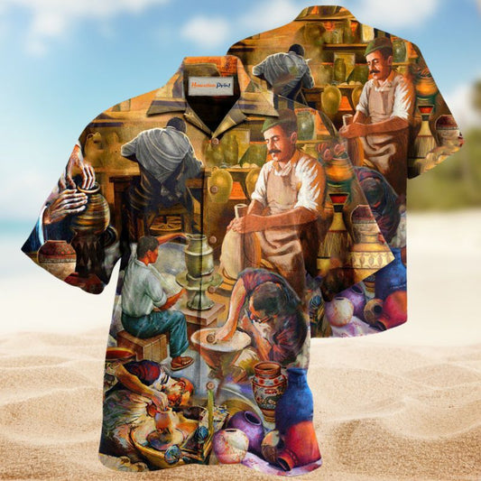 Make Great Pottery Art By Hand Hawaiian Shirt For Summer Vacation Beach Travel And Relaxed Casual Wear