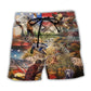 Mallard Duck Hunting Independence Day Beach Shorts Design Detail For Casual Warm Weather Outfits