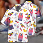 Marathon Running Hawaiian Shirt With Detailed Graphic For Resort Holidays Beach Travel And Relaxed Casual Fashion